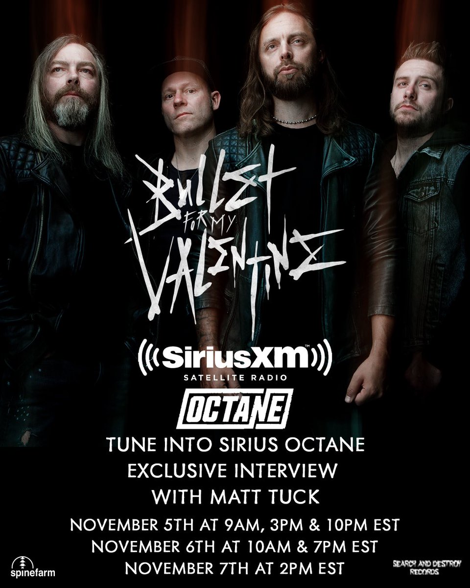 bfmvofficial's tweet photo. Matt will be joining DJ Gran Random on @SXMOctane tomorrow, release day, for a chat about the new album and more! Catch the interview Friday 9AM EST, 3PM EST, 10PM EST, then again on Sat @ 10AM EST, 7PM EST and Sunday 2PM EST. https://t.co/7b4TGWLDeN