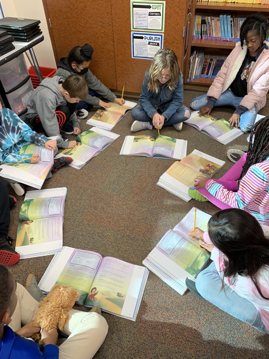 Reading dramas in groups! I love hearing students get into their parts!! #HMEproud