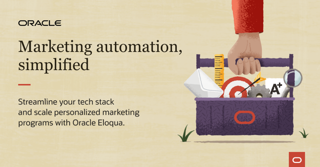 pamelamcatee's tweet photo. Scale your #personalization efforts across the buyer journey for high-performing campaigns with @OracleMarketing's #Eloqua #MarketingAutomation. Increase conversions by improving targeting and lead scoring with a simplified marketing stack. https://t.co/IsjNspDgGZ https://t.co/YeUyNMmAEA