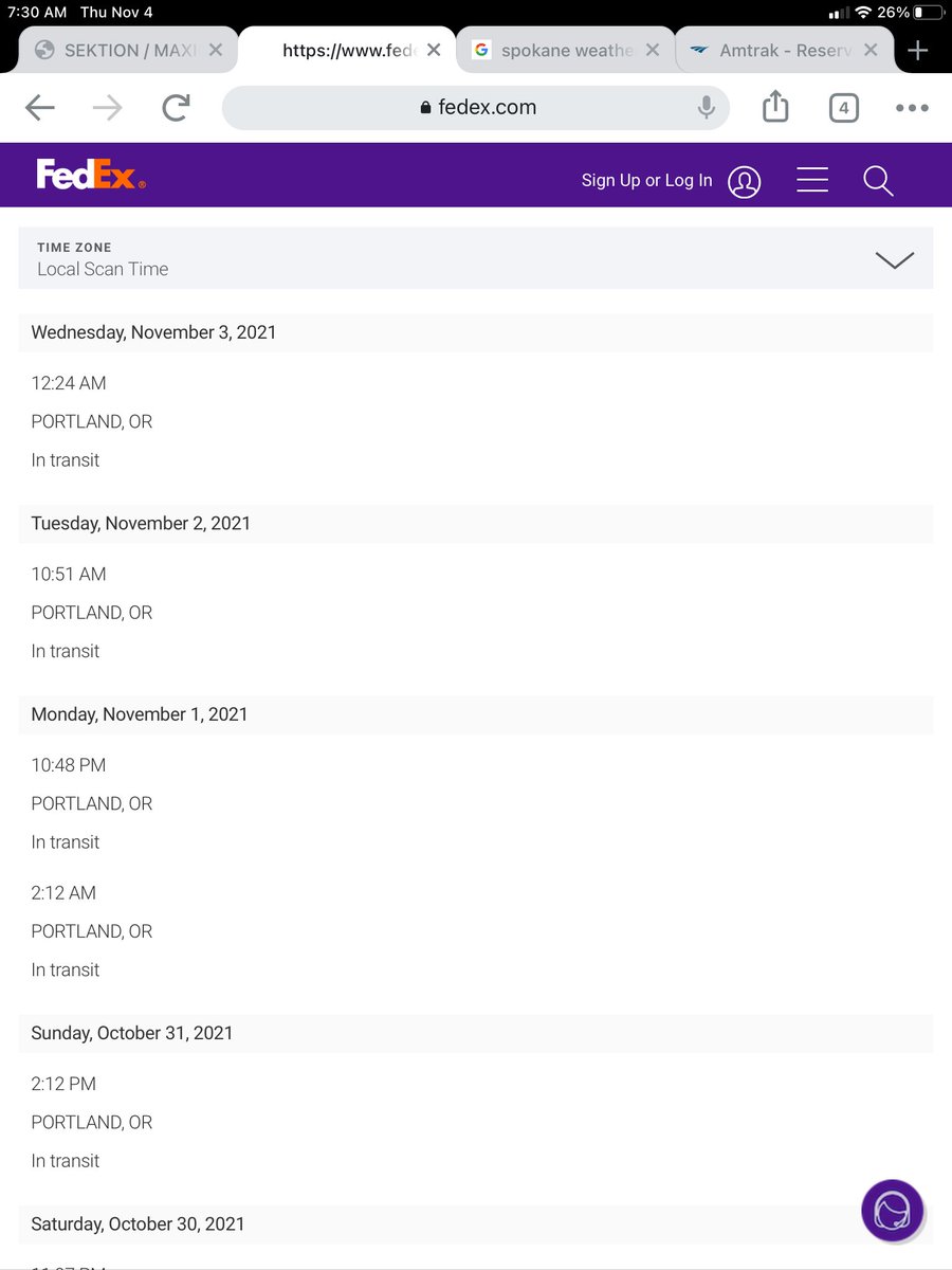 jaychadney's tweet photo. @fedex here we go again. I am in Portland. My package has been in Portland since Sunday. Scheduled delivery “was” Monday. What the hell, man!? https://t.co/1sXumsKsHq