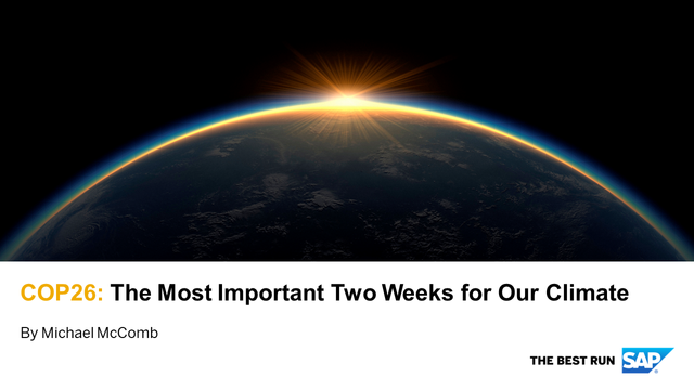 The next 14 days are arguably the most important time for the future of our climate. 🌍 <a href="/SAP/">SAP</a> is participating in various #COP26 activities onsite and virtually: #SAP4Good bit.ly/2YeNGEc