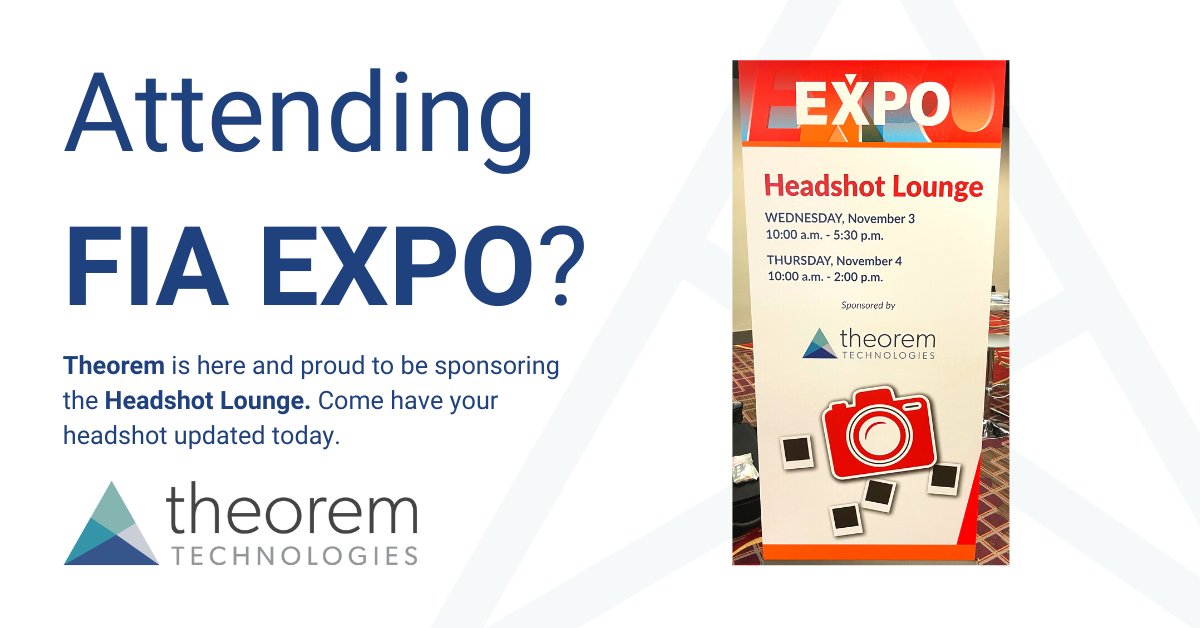 Theorem_Tech's tweet image. If you&apos;re like us, there&apos;s a good chance your headshot has not been updated since before 2020. With 2022 right around the corner, it may be time to update. And if you&apos;re attending the @FIAconnect #FIAExpo in Chicago today, you can get your headshot taken for free. Stop on by!