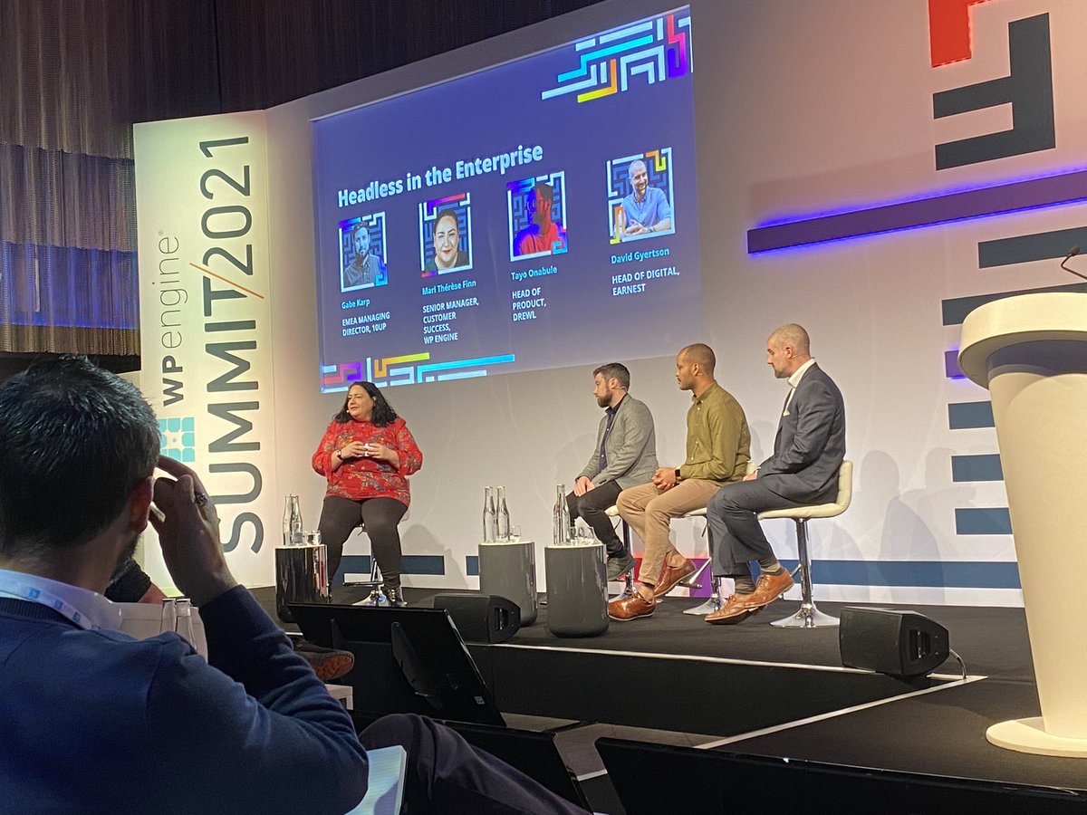 #WPESummit thank you to 10UP, Android Authority and Ernest for a great conversation on WordPress Headless.