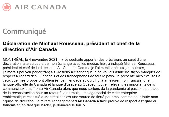 Air Canada tweet media