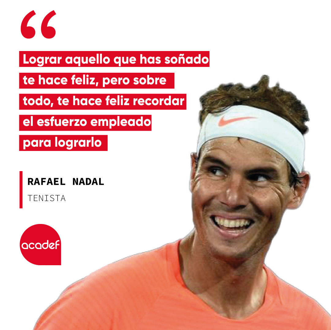FormacionAcadef's tweet photo. "Más importante que llegar a la meta es lo que aprendes en el camino".

#Nadal #CopaDavis #ParisATP https://t.co/1RqE6uZPO7