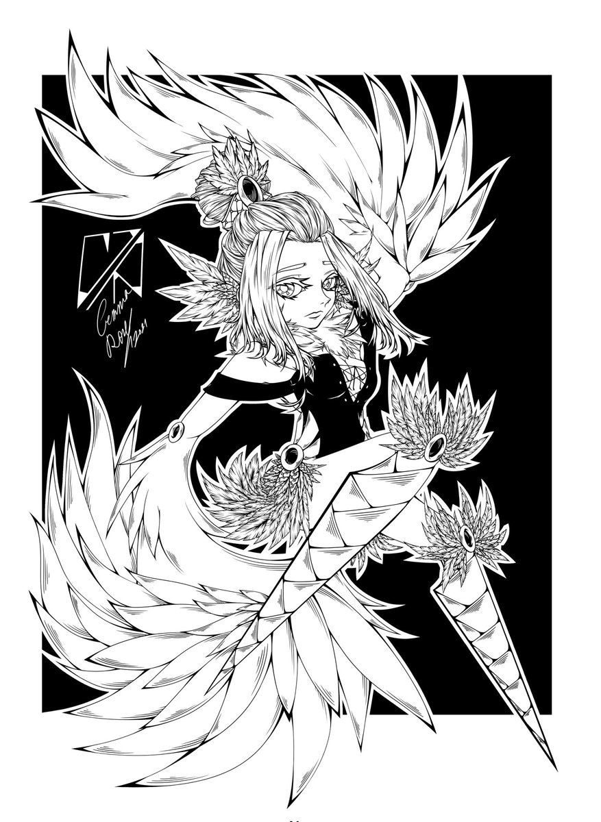 GMR_artwork's tweet photo. finally after 10 days I've finished this pic of my OC #Tia (you'll be seeing more stuff of her though).
hope you like her!
DO NOT REPOST/EDIT /TRACE MY ARTWORK WITHOUT MY PERMISSION. thank you 🌝
#gemma_rose_artwork #gemma_rose_ocs
#angel #blackandwhite #girl #blade #oc https://t.co/Hr6wTWAlyo