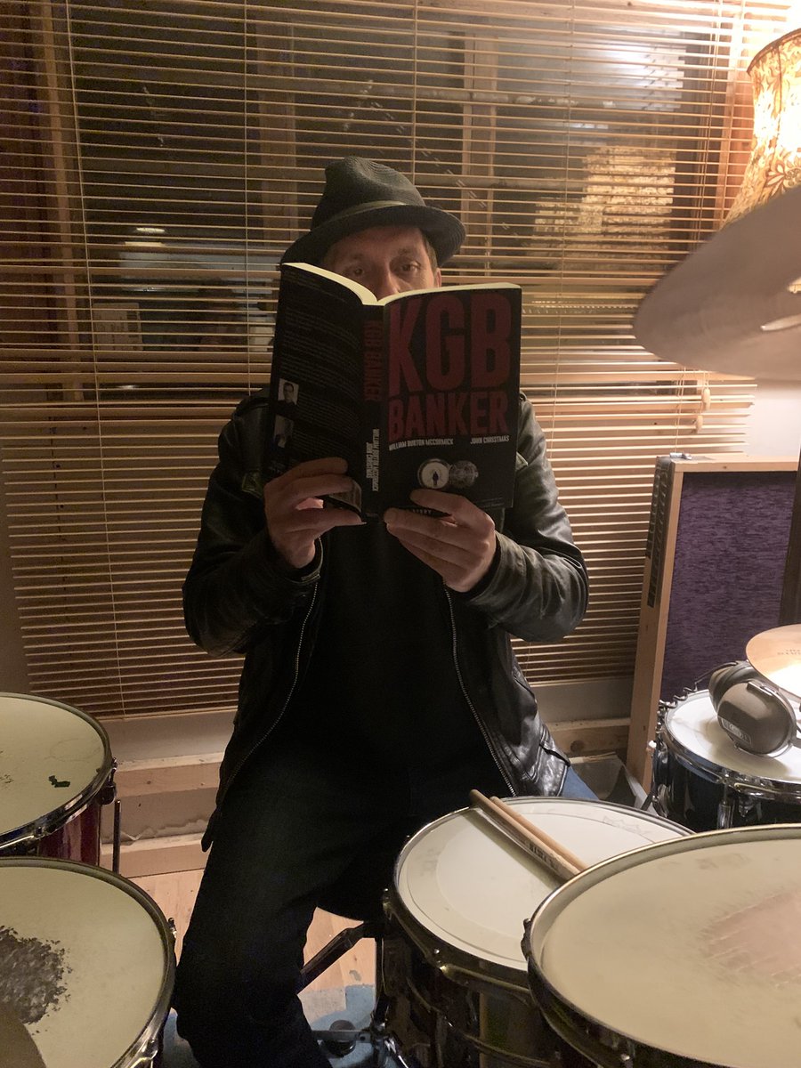 WBMCAuthor's tweet photo. My friend Ray "Raymondo" Philpott of #UKDecay and #ExplodingHoney drummer fame, takes a break from recording to read a little of my thriller @kgbbanker . Can we call a track "KGB Blues"?
@SunburyPress #ProudalumniUoM @democracysoc https://t.co/bukPlPMWMT