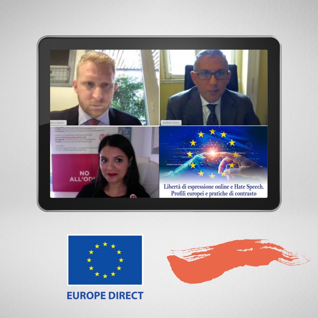 Oggi si è tenuto il webinar “Libertà di #espressione online e #HateSpeech. Profili europei e pratiche di contrasto” con gli interventi di <a href="/marcobassini/">Marco Bassini</a> e <a href="/viandantedelsud/">Alessandra Coppola</a>.

Segui gli altri eventi su buff.ly/3vSlrHY