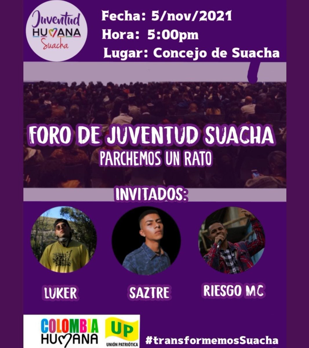JH_Cundinamarca's tweet photo. Foro de Juventud Humana Suacha
Parchemos un rato en el Concejo Municipal
#TransformarSoacha
#TransformarCundinamarca https://t.co/bxGKsX5D4g