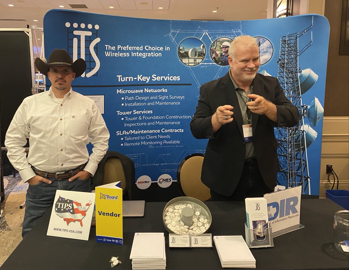 JTS_Inc's tweet photo. Come chat w/Kyle and James about wireless solutions in Booth H4 at the 2021 ITS Texas/TexITE Joint Meeting in Dallas, TX today & tomorrow.
#THISisITS #ITSTexas #ITSTX2021 #TexITE #IntelligentTransportationSystems #WirelessBroadband https://t.co/b6aRxYxHxp