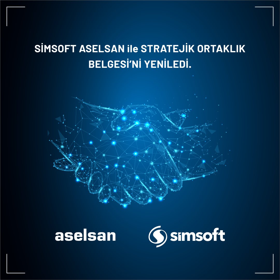 Simsoft Aselsan ile Stratejik Ortaklık Belgesi'ni yeniledi.
#Simsoft #Aselsan #İşBirliği #StratejikOrtaklık #yerlivemilli
