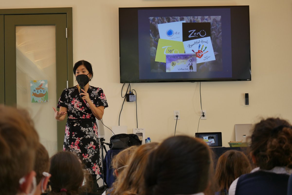 HillbrookCTE's tweet photo. What models do adults &amp; students have for how to make a difference? Across campus students meet with experts like guest author @KathrynOtoshi, and fashion entrepreneurs Justin &amp; Stephanie of CO Collections to learn how they do their work and why it matters to them. https://t.co/YpWm2SnAjl