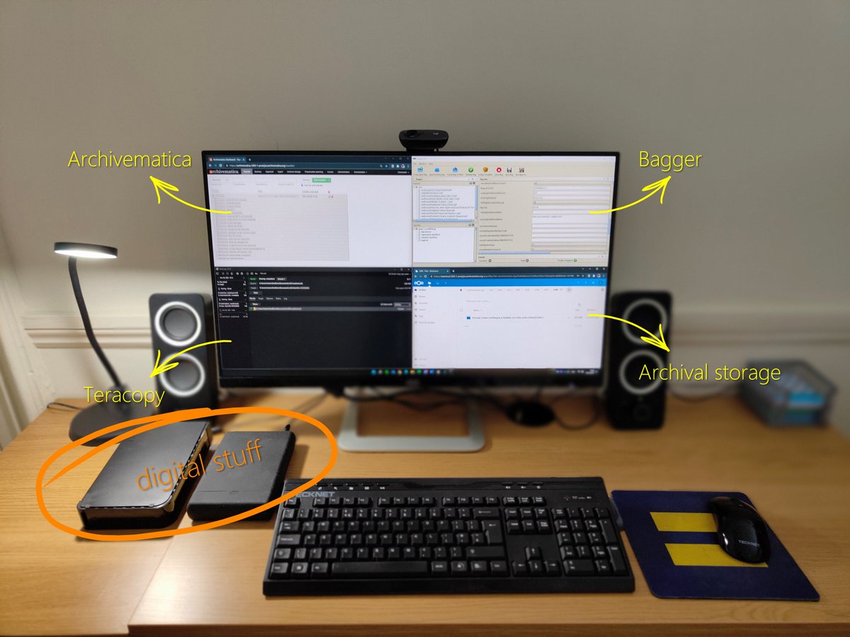 We’re busy bees here in the <a href="/UofGlasgowASC/">UofGlasgowASC</a> offices today, working to process our born-digital archives: capturing it, copying it, hashing it, bagging it, SIP-ing it, AIP-ing, archiving it… #WDPD2021 [1/2]