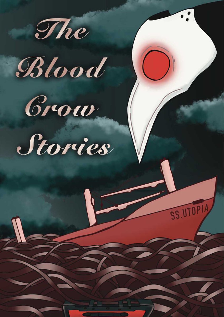 FinelCountDan's tweet photo. Made a fan poster of the blood crow stories podcast season one as an art exercise I guess, I somewhat I like it https://t.co/3YnEJ5geTY