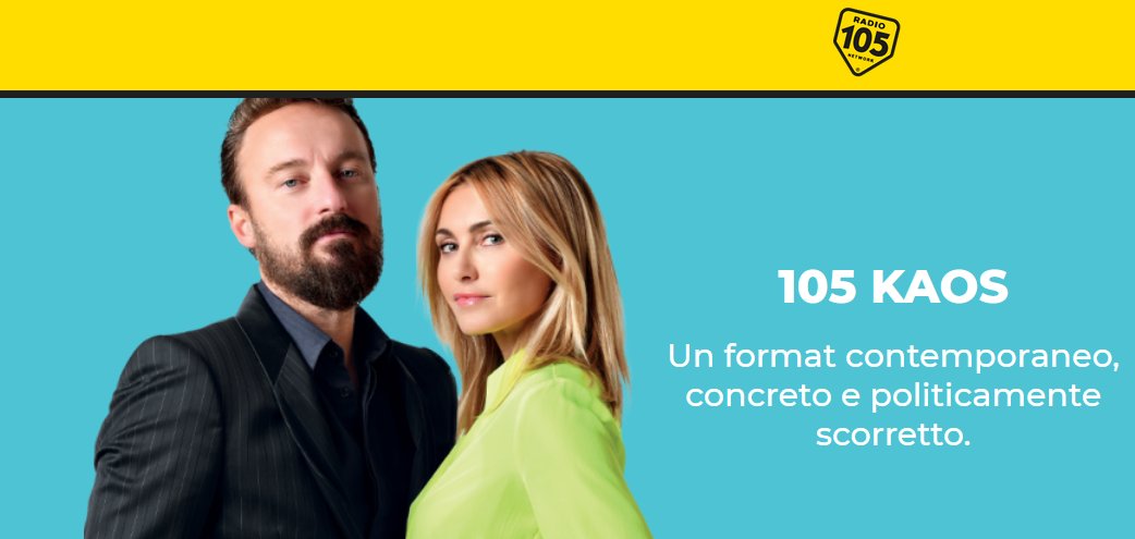 nicolaferrigni's tweet photo. 🎙️Alle 18:10 sarò ospite di @frafacchinetti e @SabrinaScampini a 𝟏𝟎𝟓 𝐊𝐚𝐨𝐬 su @Radio105
(anche in video sul canale 157 del #digitaleterreste e 743 di @SkyItalia)
👉Parleremo di #babygang, #violenza giovanile e dinamiche devianti, tra mondo #reale e mondo #virtuale https://t.co/EEyqh5cYXL