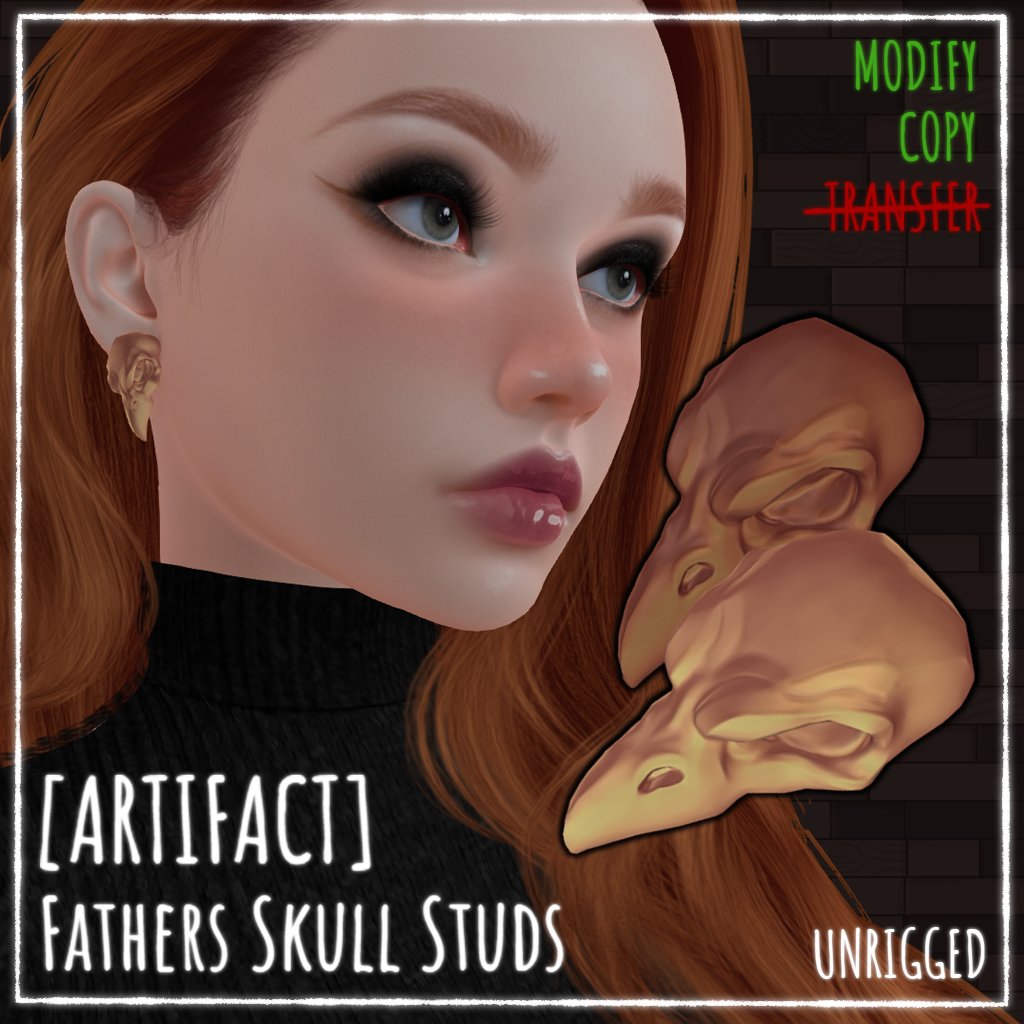 Another entry from another one of our awesome sponsors, Artifact! The Fathers Skull Studs are super cute and edgy!
