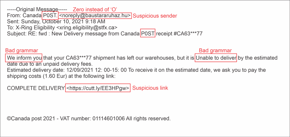 stfxitservices's tweet photo. Anatomy of a Phish: XRing is around the corner and it looks like scammers are taking advantage. Check out this phish:
ππ£πͺπ»
#stfx #stfxaut #phish #xring https://t.co/GKtHG6yEee