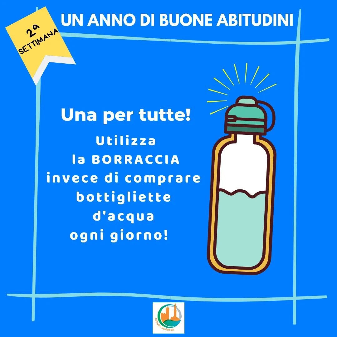 CSostenibili's tweet photo. Non comprare bottigliette di plastica in viaggio: porta sempre con te una #borraccia! Eviterai di creare un rifiuto usa e getta. 🌿
#environment #goodhabits #sustainability #lifestile #water https://t.co/PVKfBLnwgA