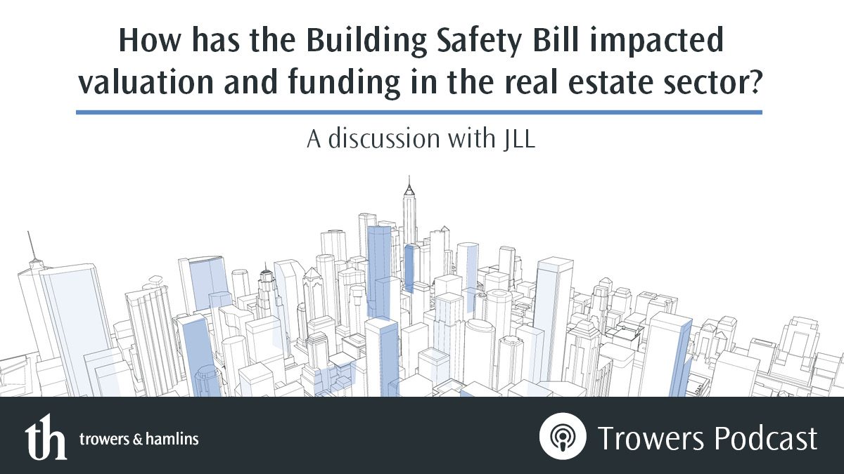 Trowers's tweet photo. In this podcast, Partner Katie Dyer is joined by Richard Petty and @SimonLatson from @JLLUK discuss the proposed legislation and practice guides around fire and building safety in residential properties.

Listen here: https://t.co/iJk95GUGgG

#buildingasaferfuture #realestate https://t.co/av2GIhE8c1