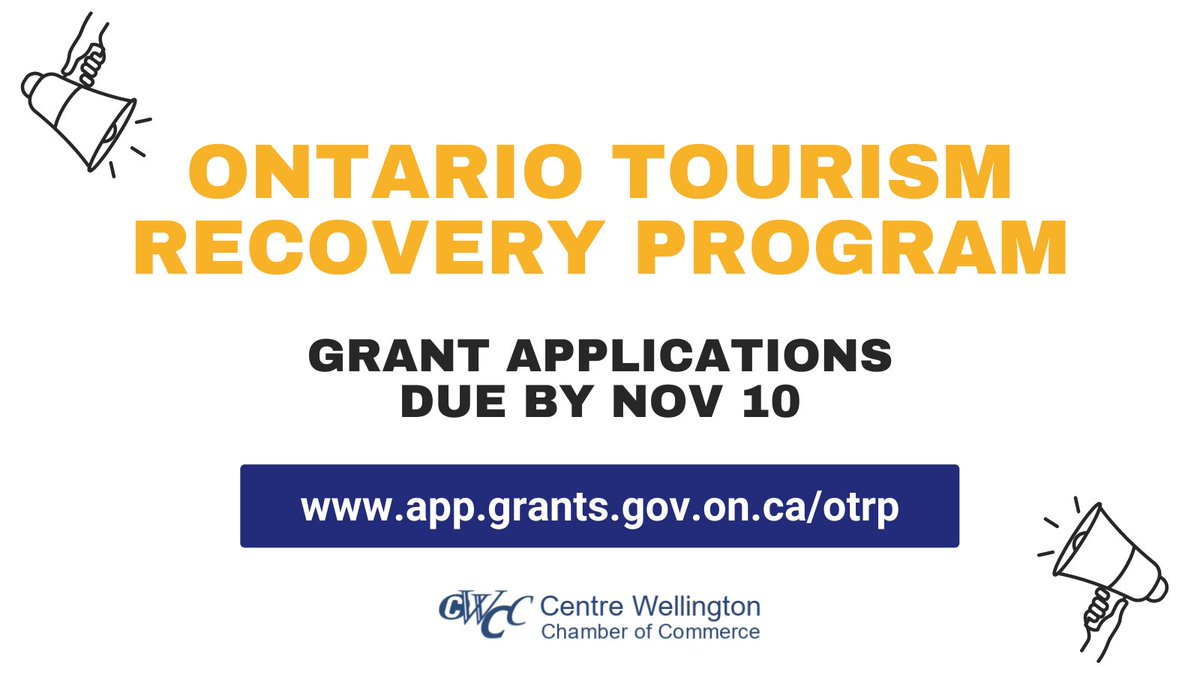 Don’t miss this grant opportunity! If you are a tourism business in the for-profit attractions, accommodations or transportation sectors, take a look to see if you qualify!

app.grants.gov.on.ca/otrp/#/