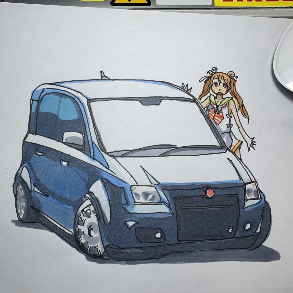 比叡(艦これ) 「#いい4気筒の日 」|ひじからのイラスト