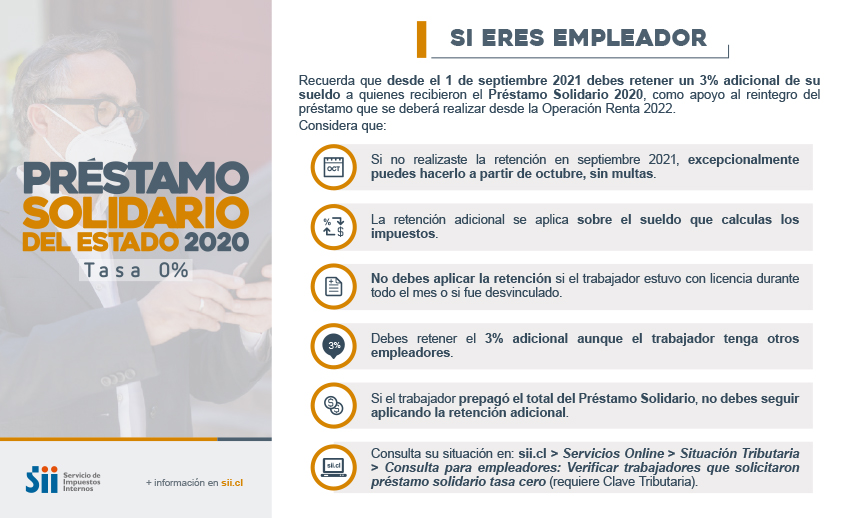 SII_Chile's tweet photo. [PRÉSTAMO SOLIDARIO 2020] Si eres empleador y personas de tu equipo solicitaron el beneficio, esta información es para ti 👇 https://t.co/1NIY2l1Apu