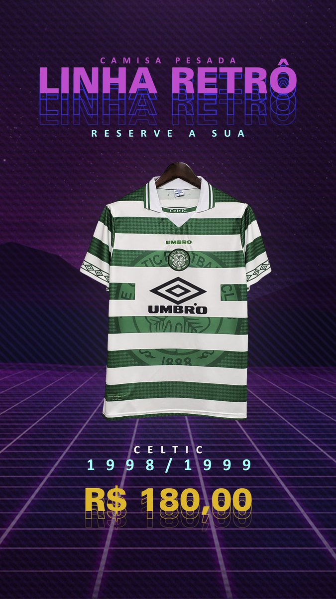 CamisaPesada's tweet photo. THE BHOYS! 👦
Uma relíquia do multicampeão escocês! Em homenagem aos seus 110 anos em 1998. Adquira a sua:

👕 Retrô Celtic Home 98/99
📏 Tamanhos P/M/G/GG e 2GG
💳 Parcelamos em até 12X
✈️ Enviamos para todo o Brasil
📲 https://t.co/5x5wyAvyKA

#camisapesada
#asuafootballstore https://t.co/id53UQlQDH