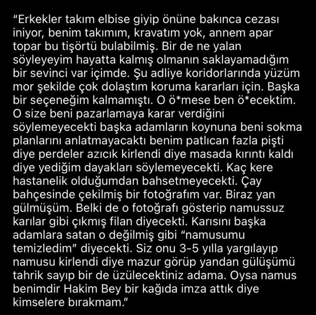 Meşru müdafaa hakkını kullanan #ÇilemDoğan'a 15 yıl veren hakime;

Karısını oturma odasında,koridorda apartman boşluğunda toplam 46 kez bıçaklayan kocaya 'öldürürken zevk almadığı' gerekçesiyle iyi hal indirimi uygulanıp,ağırlaştırılmış müebbetin 18 yıla düşürüldüğünü hatırlatın!