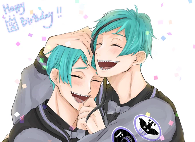 #リーチ兄弟誕生祭2021 #ジェイド・リーチ誕生祭2021#フロイド・リーチ誕生祭2021お誕生日おめでとう健やかに育ってくれ〜〜〜!!! 