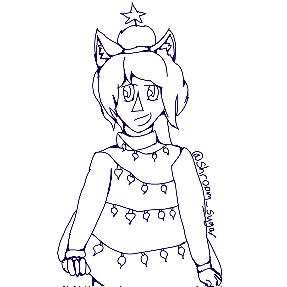 shroomdoesart's tweet photo. Christmas for @NakedCatWithAir
#christmasart #Christmas2021 #sonnart https://t.co/S0qfNohC4g