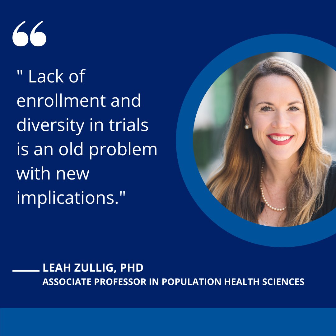 Duke Department of Population Health Sciences (@duke_pophealth) on Twitter photo Targeted #cancer immunotherapies have been a lifesaver, right? But if you donāt recruit diverse populations in clinical trials is the data compromised and do treatment disparities persist? <a href="/LeahZullig/">Leah Zullig, PhD</a> explains in <a href="/GoHealio/">Healio</a>. bit.ly/3pHItjz <a href="/DukeCancer/">Duke Cancer</a> <a href="/INTERACT_Duke/">Implementation Science Research Collaborative</a> Targeted #cancer immunotherapies have been a lifesaver, right? But if you donāt recruit diverse populations in clinical trials is the data compromised and do treatment disparities persist? <a href="/LeahZullig/">Leah Zullig, PhD</a> explains in <a href="/GoHealio/">Healio</a>. bit.ly/3pHItjz <a href="/DukeCancer/">Duke Cancer</a> <a href="/INTERACT_Duke/">Implementation Science Research Collaborative</a>