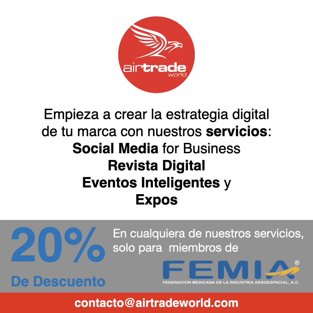 airtradeworld's tweet photo. 🚧Atención🚧 Socios de @femia_news
Recibe 20% de descuento en:
#SocialMedia (Desarrollo Digital).
#RevistaDigital (Publicidad).
#EventosInteligentes y Expos (Planeación y desarrollo).
¡Empieza a crear la estrategia digital de tu marca!
Contacta 👉 contacto@airtradeworld.com https://t.co/JnzDMo3nzp