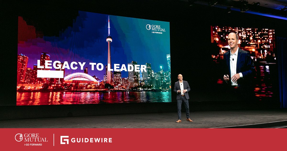 GoreMutual's tweet photo. Our CEO, Andy Taylor addresses the audience during his ‘Legacy to Leader’ keynote at @Guidewire_PandC's #GuidewireConnections conference.
Stay tuned for some key takeaways from Andy’s presentation!
#EnterpriseTransformation #AcceleratedTransformation #DigitalTransformation https://t.co/GvIHYGEpPz