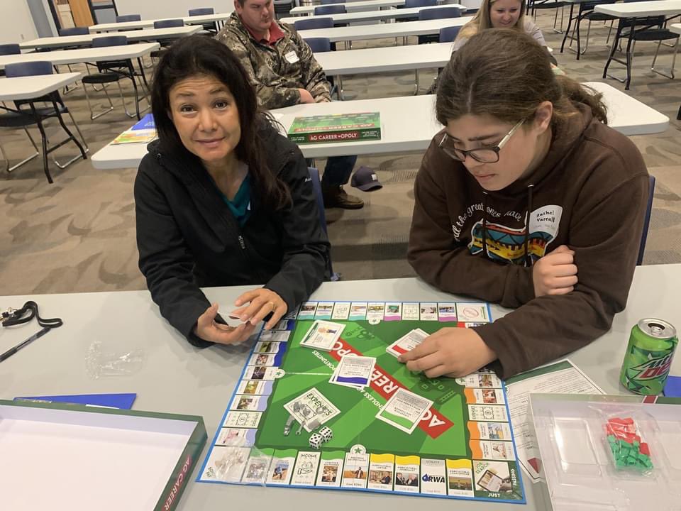okagclassroom's tweet photo. Exploring Ag Career-opoly at Ag CAMP!  This game is a great resource to help introduce your students to different agricultural careers! Twenty-seven different careers are featured on the game board.
#agcareercamp
#okagclass https://t.co/RTj7wav8G0