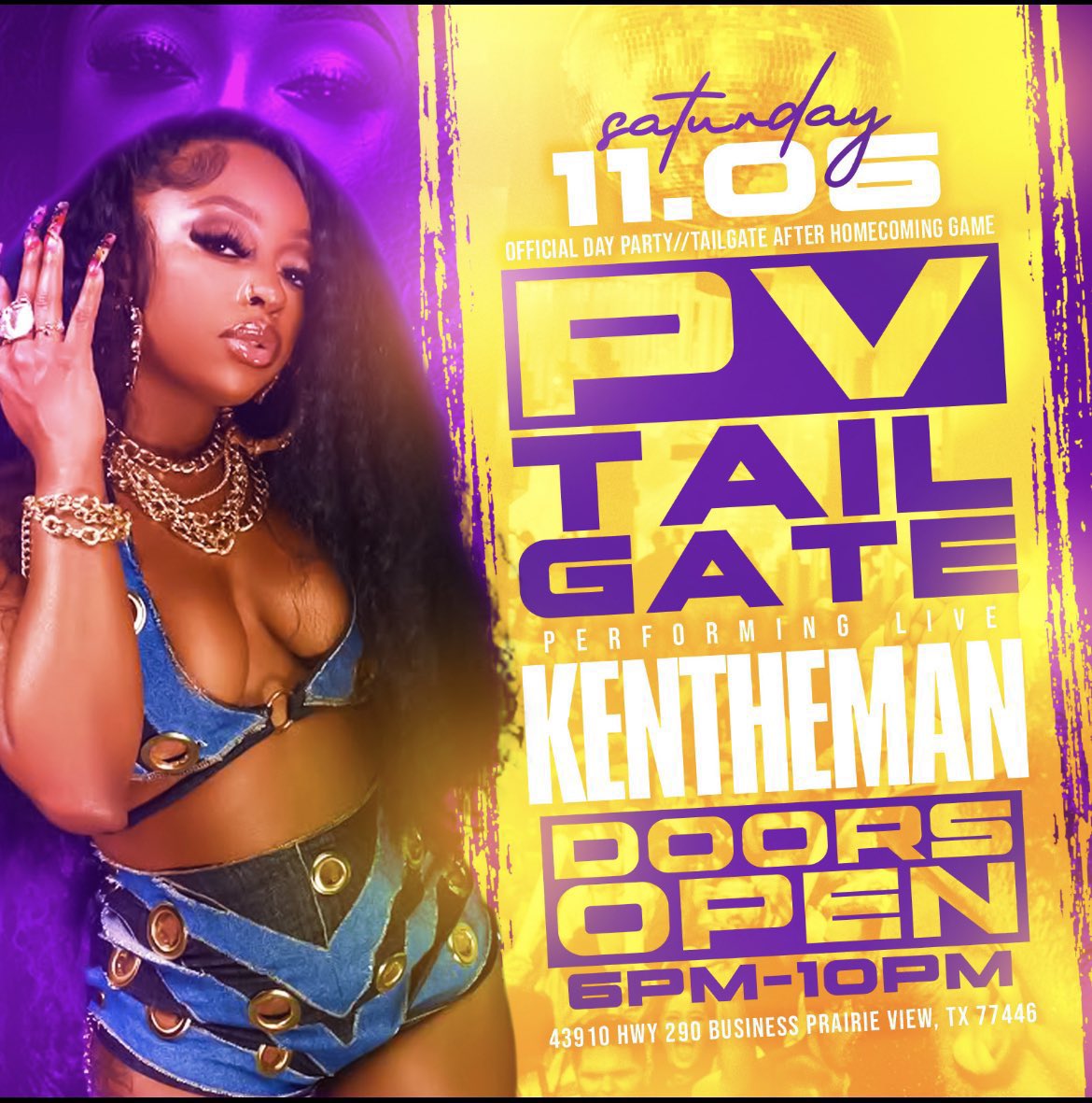 LiTLiFeTx's tweet photo. 🚨 Attention #PVAMU 🚨

Shit Just Got A Lil Wilder 🔥🔥🔥

Friday, Y’all Know We Got @bigyavo &amp; @DJCHOSE Shutting The City Down At #PVFreakNik 😎

Now In Addition This Saturday, We Going Up With @imkentheman At The #PVTailGate • #PVHC2k21 🏆 https://t.co/R4lYzBjOVt
