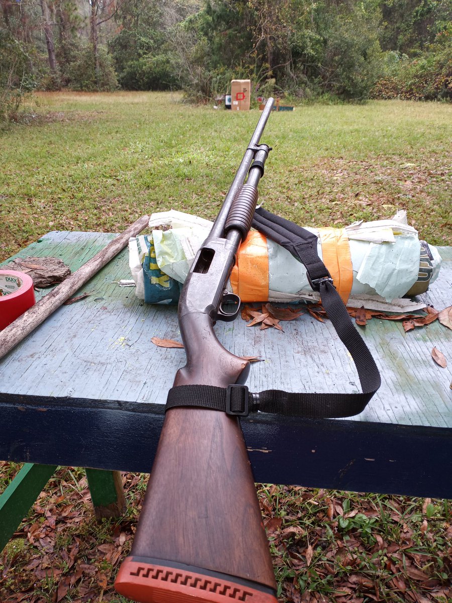 sawpine9's tweet photo. The 16ga Deer Rifle. Shot a little high with the #1 buckshot. 35 yards.
#16gaugeshotgun #deerrifle #sluggun https://t.co/pyx8dqQ2fG