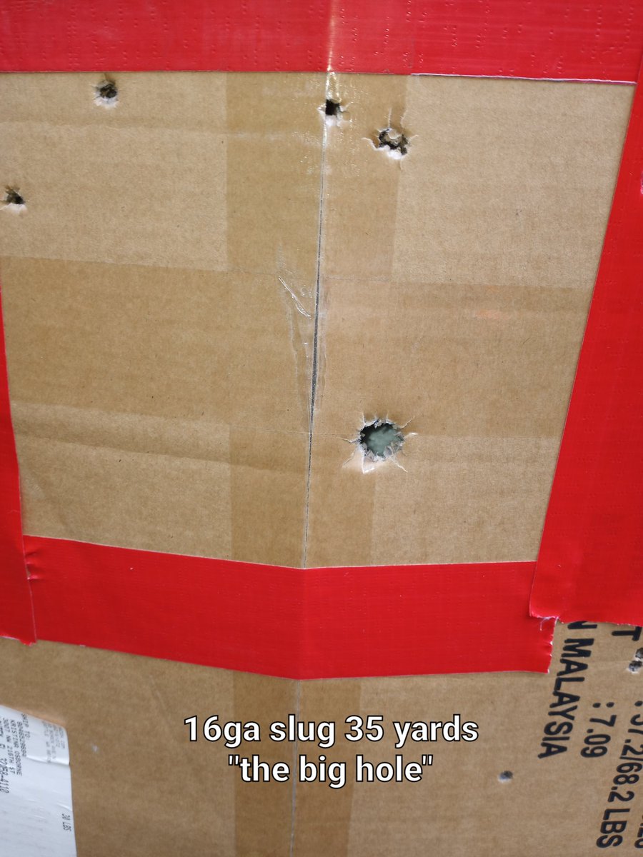 sawpine9's tweet photo. The 16ga Deer Rifle. Shot a little high with the #1 buckshot. 35 yards.
#16gaugeshotgun #deerrifle #sluggun https://t.co/pyx8dqQ2fG
