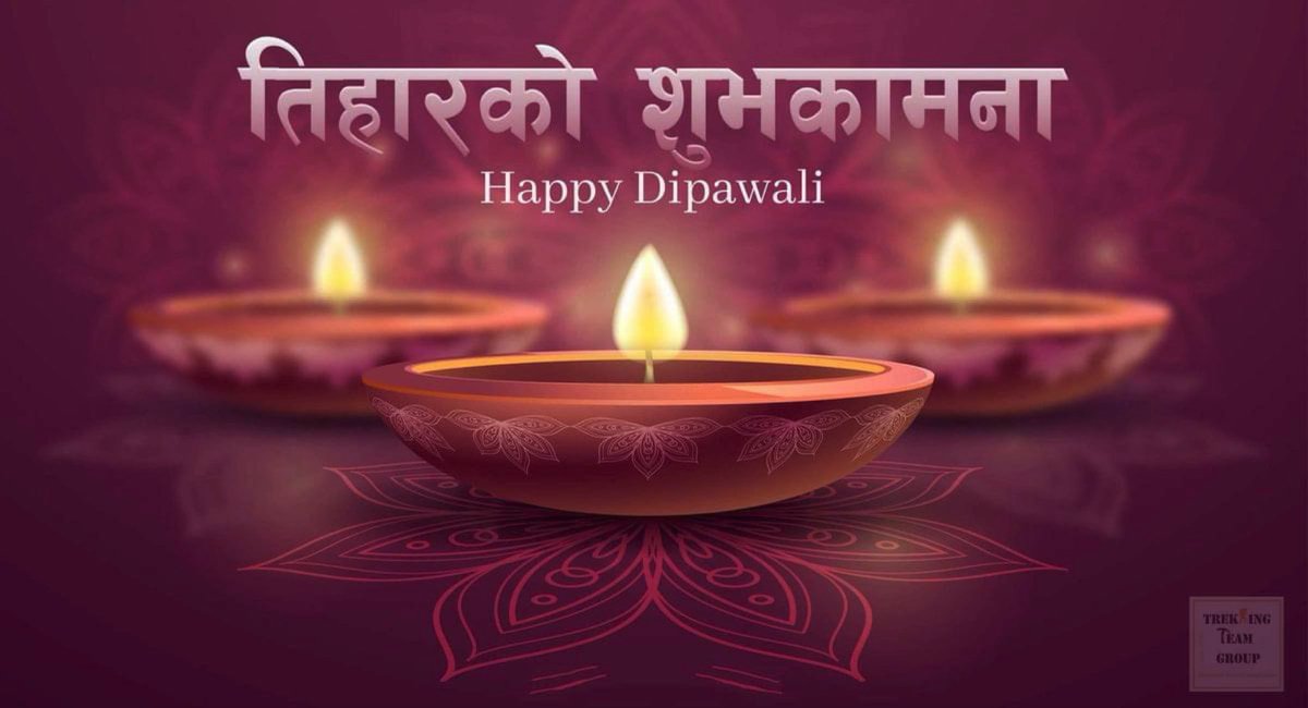 trekteamgroup's tweet photo. Light of lamp inspires us to shine in our true spirits! May this festival of lights enlighten you all the way. Trekking Team Group family wishes you a happy Tihar 2078!

#Tihar #Dipawali #Nepal #TTG https://t.co/FULtxpZ3xt