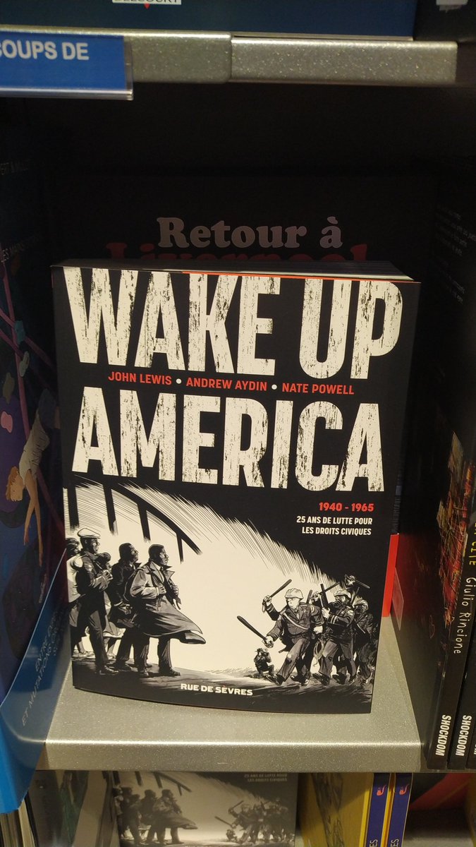 Je découvre que Rue de Sèvres a sorti une intégrale de Wake Up America / the march, la biographie en bande dessinée de John Lewis, dont nous vous avions parler dans un épisode.
Jetez vous dessus.