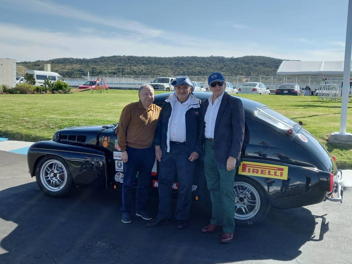 GrahamStoker21's tweet photo. It was inspiring to visit the Puebla circuit, which hosted @FIAFormulaE this year, alongside FIA President @JeanTodt who came up with the concept of the all-electric championship. Also exciting to drive an iconic Volvo 444 Carrera Panamericana finisher around the track https://t.co/F5Vc13Har0
