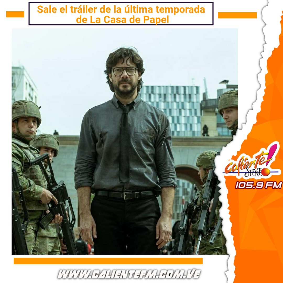 calientestereo's tweet photo. #4Nov

🎥¡EL ÚLTIMO GRAN ATRACO!🎥

La Casa de Papel ya tiene el tráiler de su última temporada que se estrenará el próximo 3 de diciembre a través de Netflix.

¿Te la vas a perder?👀.

¡Disfrúta el tráiler aquí! ➡ https://t.co/BqWRjYsi5Y https://t.co/77GB4LT0Wd