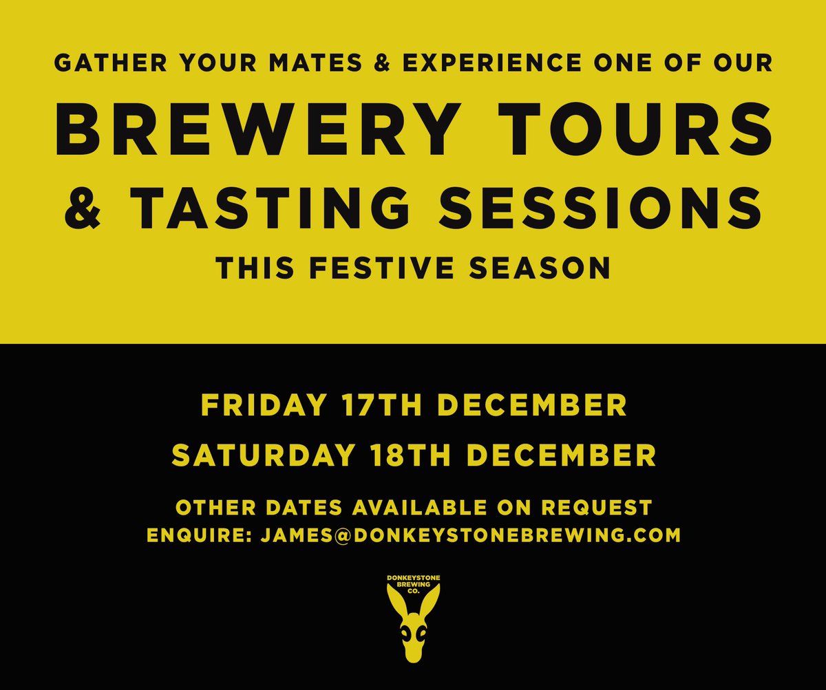 DSBreweryTap's tweet photo. Fancy a brewery tour? Drop us a message, grab tickets now.

Great for a work Christmas party! https://t.co/Td7mnK4KS2