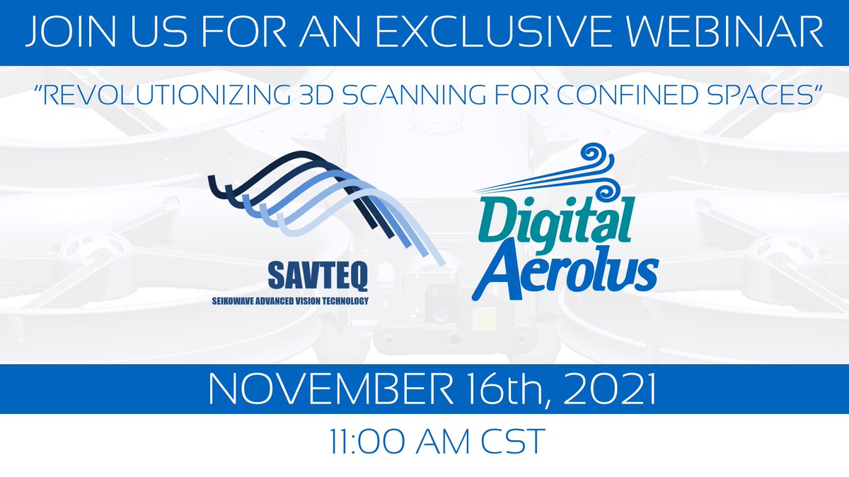 Join us on 11/16 for an in-depth discussion of our UAVs for confined-space inspections, &amp; our ongoing work w/ our partner SAVTEQ on new 3D scanning technologies. 12 days left to register here: zoom.us/webinar/regist…
#drone #uav #industrial #technology #innovation #americanmade