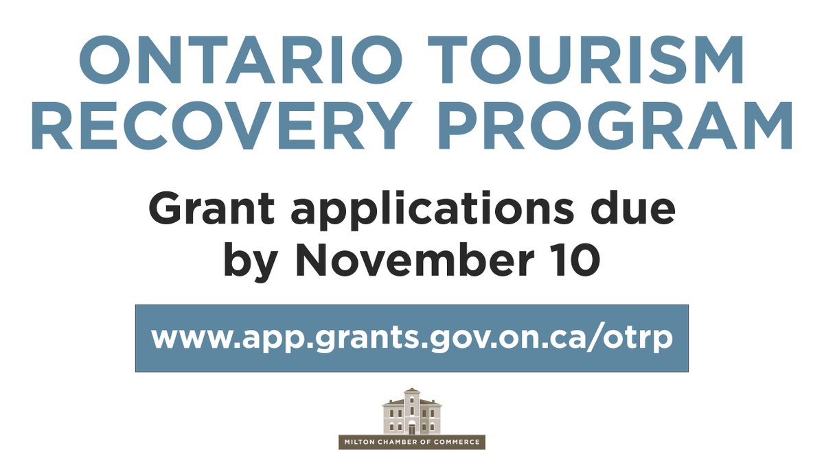Don’t miss this grant opportunity! If you are a tourism business in the for-profit attractions, accommodations or transportation sectors, take a look to see if you qualify!

app.grants.gov.on.ca/otrp/#/