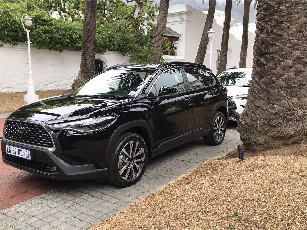 #CorollaCross. Proudly SA-built. Spacious, refined ride, plenty standard features. Hybrid offers extra punch and fuel savings over petrol models. Lovely drive with great visibility, comfort and safety. Competitively priced from R349 900. @finweek <a href="/ToyotaSA/">@ToyotaSA</a> <a href="/motormatters/">MotorMatters</a>