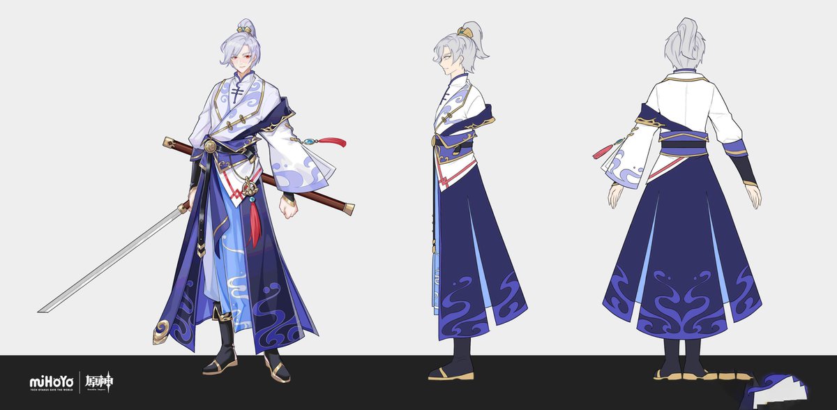 SaveYourPrimos's tweet photo. [FAKE] This concept artwork of Ayato is fanmade.

We were unable to track down the original artist--every reverse image search of these images brings up reposts across various social media--but if we do manage to find them, credit will be listed as a reply to this tweet. https://t.co/OUJLlNcy9h
