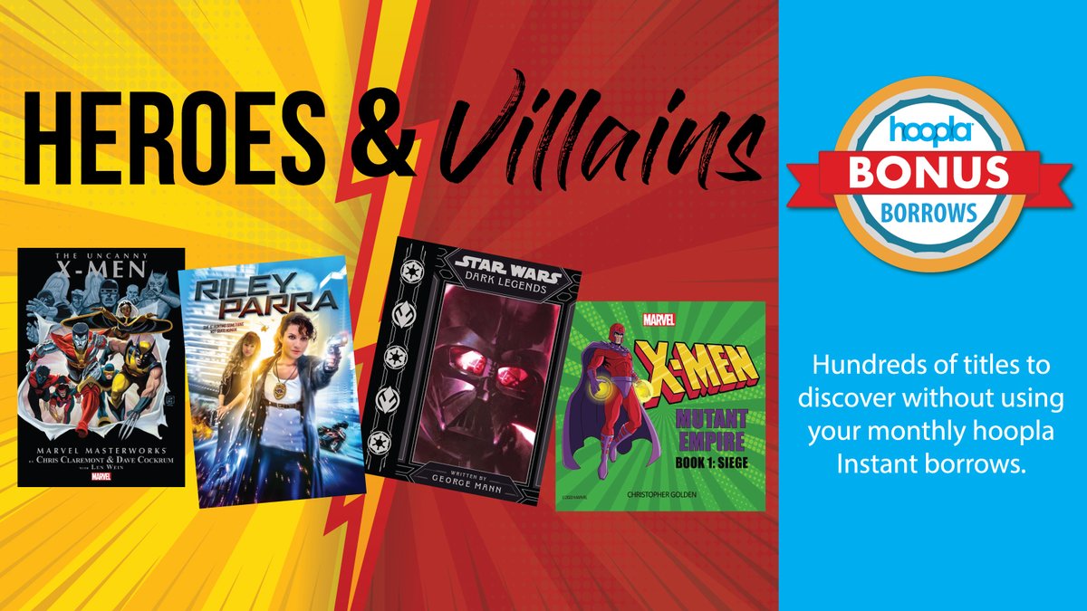 delcolibraries's tweet photo. Hoopla Bonus Borrows are back November 1 - 30 with new themed collections! Choose from hundreds of titles in the Bonus Borrows collection. These hoopla Instant titles do not count towards your six checkout limit! Find the full list of titles here: https://t.co/kZm3vYSD4A https://t.co/aRCLxlrWxC