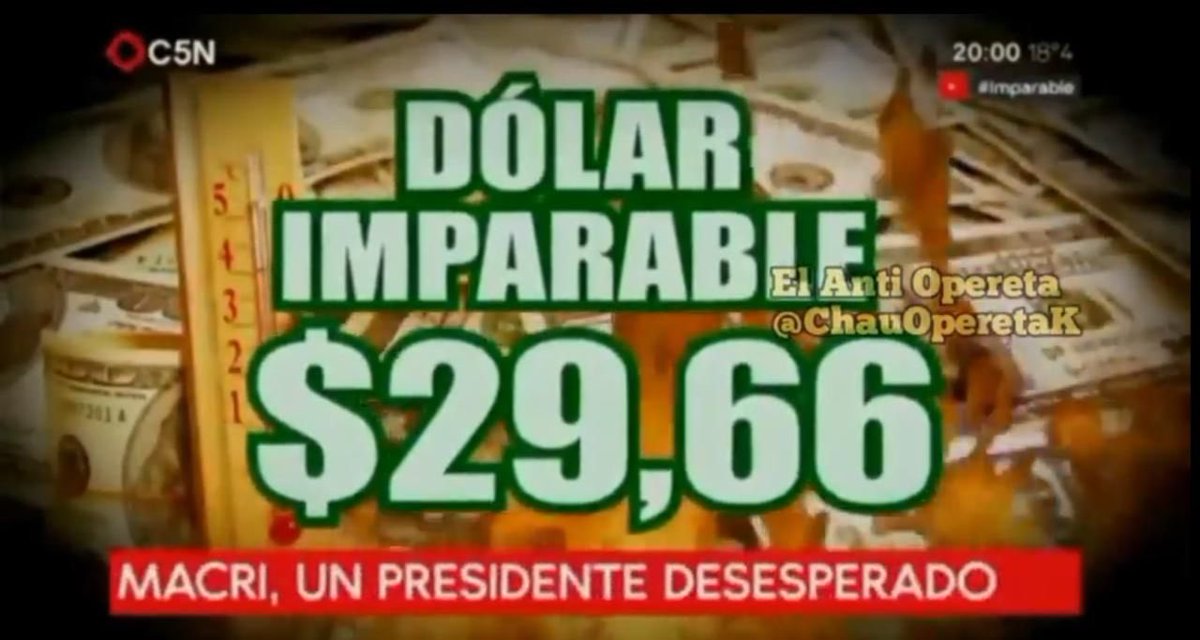 rctagliaferro's tweet photo. ¿Se acuerdan cuando el “dólar imparable” valía $29,66? Hoy está $200. https://t.co/iEEyU0GwcM
