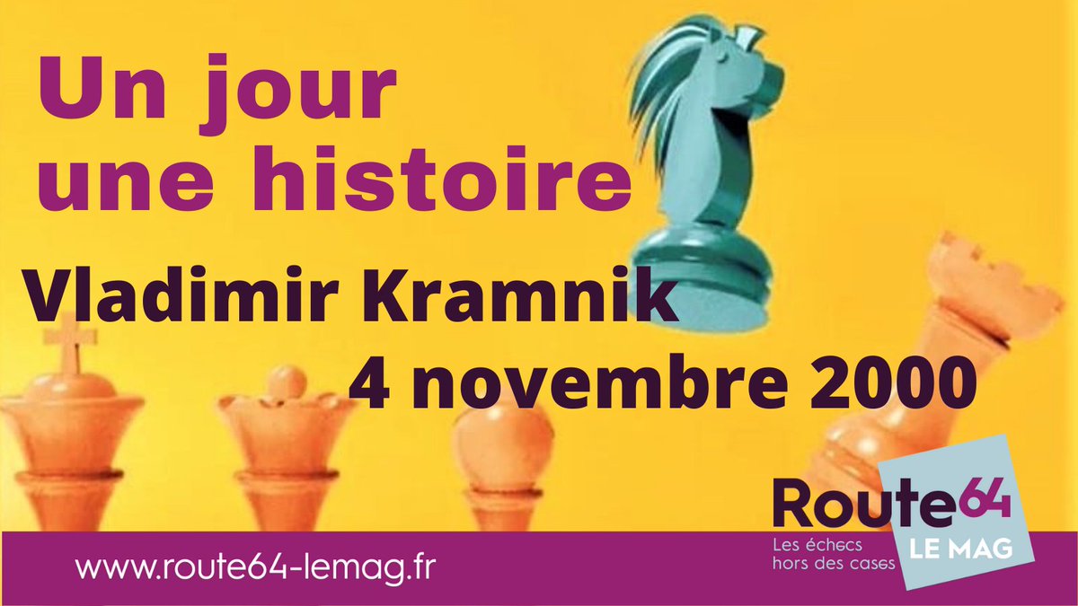 Route64lemag's tweet photo. Echéméride historique aujourd'hui, en compagnie de celui qui mettra fin aux 15 ans de règne absolu de Kasparov, et lui ravira le titre de champion du monde... Une histoire à lire par-là : https://t.co/AmjzsOt2mk
#Chess #échecs #histoire #medias #route64lemag #FIDE https://t.co/8DvdUr3zzw