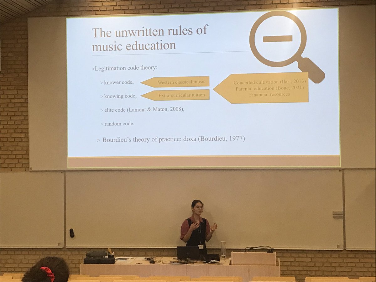 musicbrainAU's tweet photo. Session 4 #SysMus21 “Social Connections” Predictors of music engagement for pupils in secondary education in the UK. Talk by MARUŠA LEVSTEK @LevstekMarusa https://t.co/C2pxfwiifP